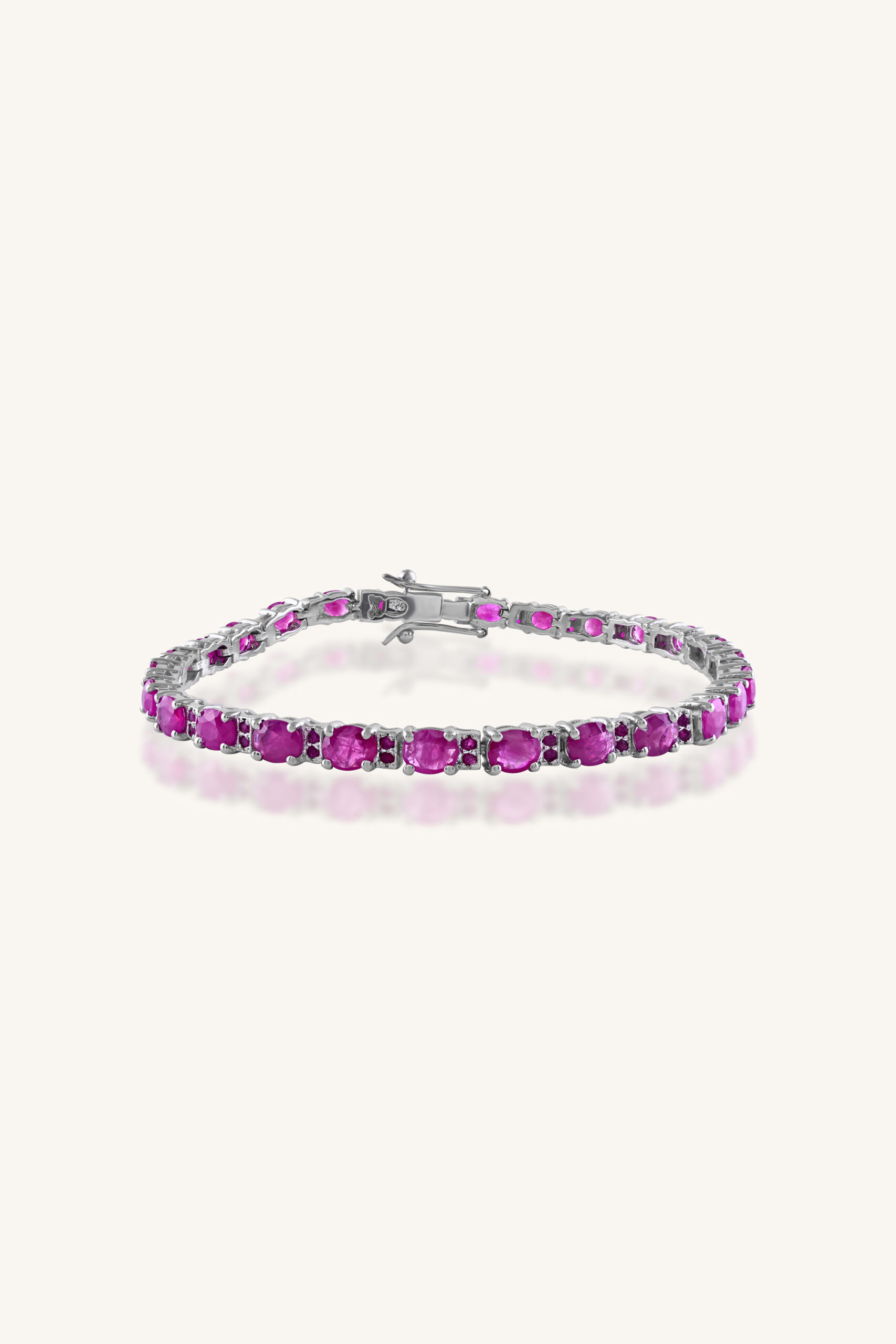 KLSB-20130_1 Ruby Bracelet in .925 Sterling Silver KLSB-20130 - Image 1