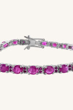 Ruby Bracelet in .925 Sterling Silver KLSB-20130 - Image 4
