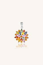 Multi Sapphire Pendant in .925 Sterling Silver KLSP-50188