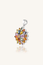 Multi Sapphire Pendant in .925 Sterling Silver KLSP-50188 - Image 3