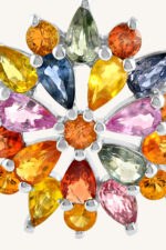 Multi Sapphire Pendant in .925 Sterling Silver KLSP-50188 - Image 4