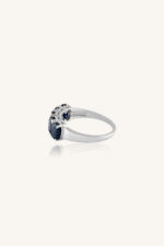 Blue Sapphire Ring in  92.5 Sterling Silver KLSR-10323 - Image 3