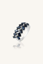 Blue Sapphire Ring in 92.5 Sterling Silver KLSR-10572 - Image 2