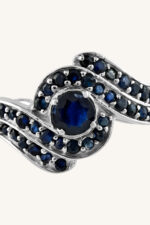 Blue Sapphire Ring in 92.5 Sterling Silver KLSR-10678 - Image 4
