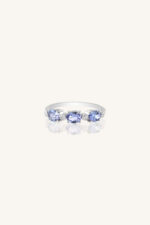Diamond and Tanzanite Ring in 92.5 Sterling Silver KLSR-11068