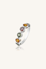 Multi Sapphire Ring in 92.5 Sterling Silver KLSR-11081 - Image 2