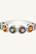 Multi Sapphire Ring in 92.5 Sterling Silver KLSR-11081 - Image 4