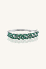 Emerald Bangle in 92.5 Sterling Silver KLSB-20001