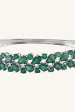 Emerald Bangle in 92.5 Sterling Silver KLSB-20001 - Image 4