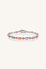 Multi Sapphire Bracelet in 92.5 Sterling Silver KLSB-20132