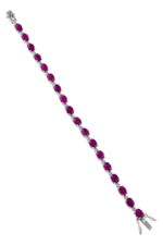 Diamond and Ruby Bracelet in 92.5 Sterling Silver KLSB-20142 - Image 2