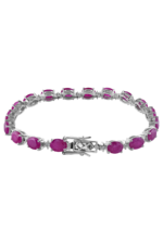 Diamond and Ruby Bracelet in 92.5 Sterling Silver KLSB-20142 - Image 4