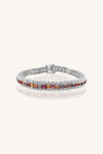 Diamond and Multi Sapphire Bracelet in 92.5 Sterling Silver KLSB-20219