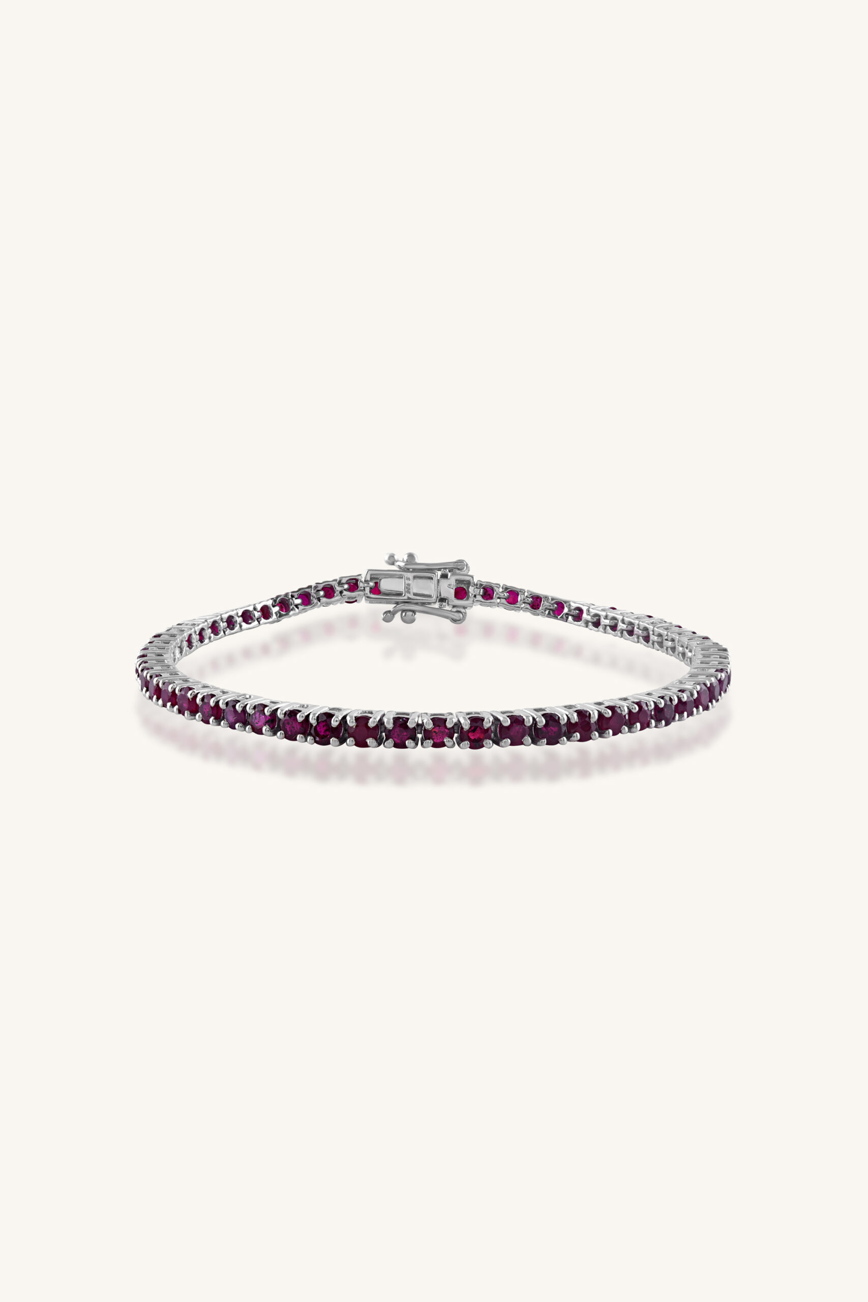 KLSB-20248_1 Ruby Bracelet in 92.5 Sterling Silver KLSB-20248 - Image 1