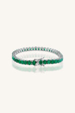 Emerald Bracelet in 92.5 Sterling Silver KLSB-20267 - Image 2