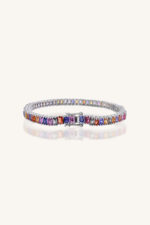 Multi Sapphire Bracelet in 92.5 Sterling Silver KLSB-20284 - Image 2