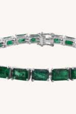 Emerlad Bracelet in 92.5 Sterling Silver KLSB-20364 - Image 4