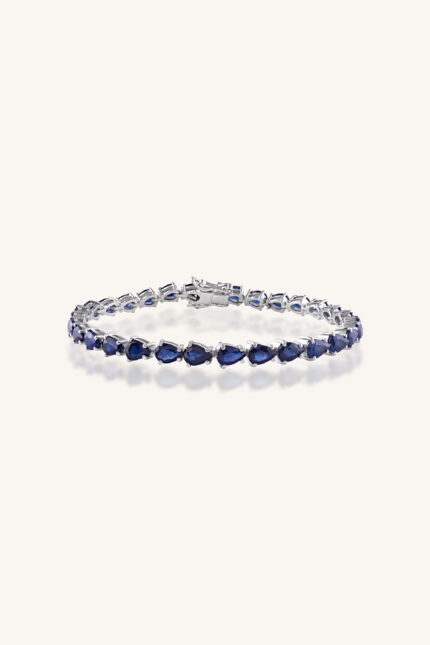 Blue Sapphire Bracelet in 92.5 Sterling Silver KLSB-20367