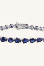 Blue Sapphire Bracelet in 92.5 Sterling Silver KLSB-20367 - Image 4