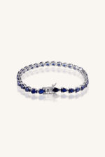 Blue Sapphire Bracelet in 92.5 Sterling Silver KLSB-20367 - Image 2