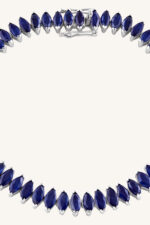 Blue Sapphire Bracelet in 92.5 Sterling Silver KLSB-20380 - Image 4