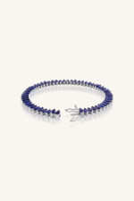 Blue Sapphire Bracelet in 92.5 Sterling Silver KLSB-20380 - Image 2