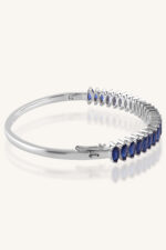 Blue Sapphire Bangle in 92.5 Sterling Silver KLSB-20443 - Image 2