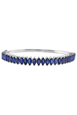 Blue Sapphire Bangle in 92.5 Sterling Silver KLSB-20443
