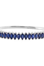 Blue Sapphire Bangle in 92.5 Sterling Silver KLSB-20443 - Image 4