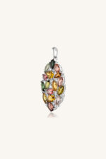 Multi Tourmaline and Cz  Pandent in 92.5 Sterling Silver KLSP-50076 - Image 2
