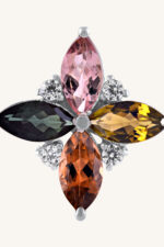 Multi Tourmaline and Cz  Pandent in 92.5 Sterling Silver KLSP-50106 - Image 4