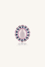 Multi Color Stone and Rose Quartz Pendant in 92.5 Sterling Silver KLSP-50150