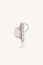 Multi Color Stone and Rose Quartz Pendant in 92.5 Sterling Silver KLSP-50150 - Image 3
