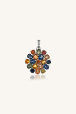 Multi Sapphire Pendant in 92.5 Sterling Silver KLSP-50159