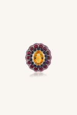 Multi Color Stone and Citrine Pendant in 92.5 Sterling Silver KLSP-50164