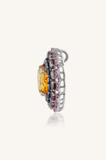 Multi Color Stone and Citrine Pendant in 92.5 Sterling Silver KLSP-50164 - Image 3
