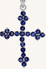 Blue Sapphire Pendant in 92.5 Sterling Silver KLSP-50262 - Image 4
