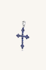 Blue Sapphire Pendant in 92.5 Sterling Silver KLSP-50262 - Image 2