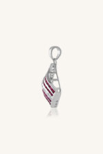 Diamond and Ruby Pandant in 92.5 Sterling Silver KLSP-50284 - Image 3