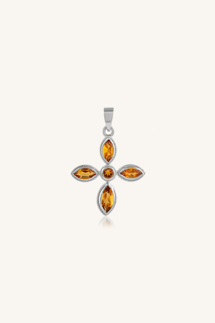 Citrine Pendant in 92.5 Sterling Silver KLSP-50332