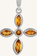 Citrine Pendant in 92.5 Sterling Silver KLSP-50332 - Image 4