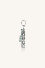 Aquamarine and Cz Pendant in 92.5 Sterling Silver KLSP-50347 - Image 3