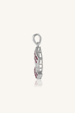 Ruby and Diamond Pandant in 92.5 Sterling Silver KLSP-50395 - Image 2