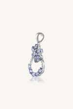 Tanzanite and Diamond Pendant in 92.5 Sterling Silver KLSP-50398 - Image 2
