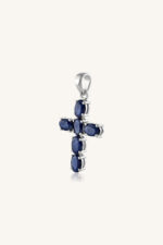 Blue Sapphire Pendant in 92.5 Sterling Silver KLSP-50399 - Image 2