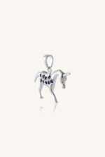 Diamond and Blue Sapphire Pendant in 92.5 Sterling Silver KLSP-50452 - Image 2