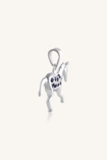 Diamond and Blue Sapphire Pendant in 92.5 Sterling Silver KLSP-50452 - Image 3