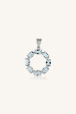 Aquamarine Pendant in 92.5 Sterling Silver KLSP-50458
