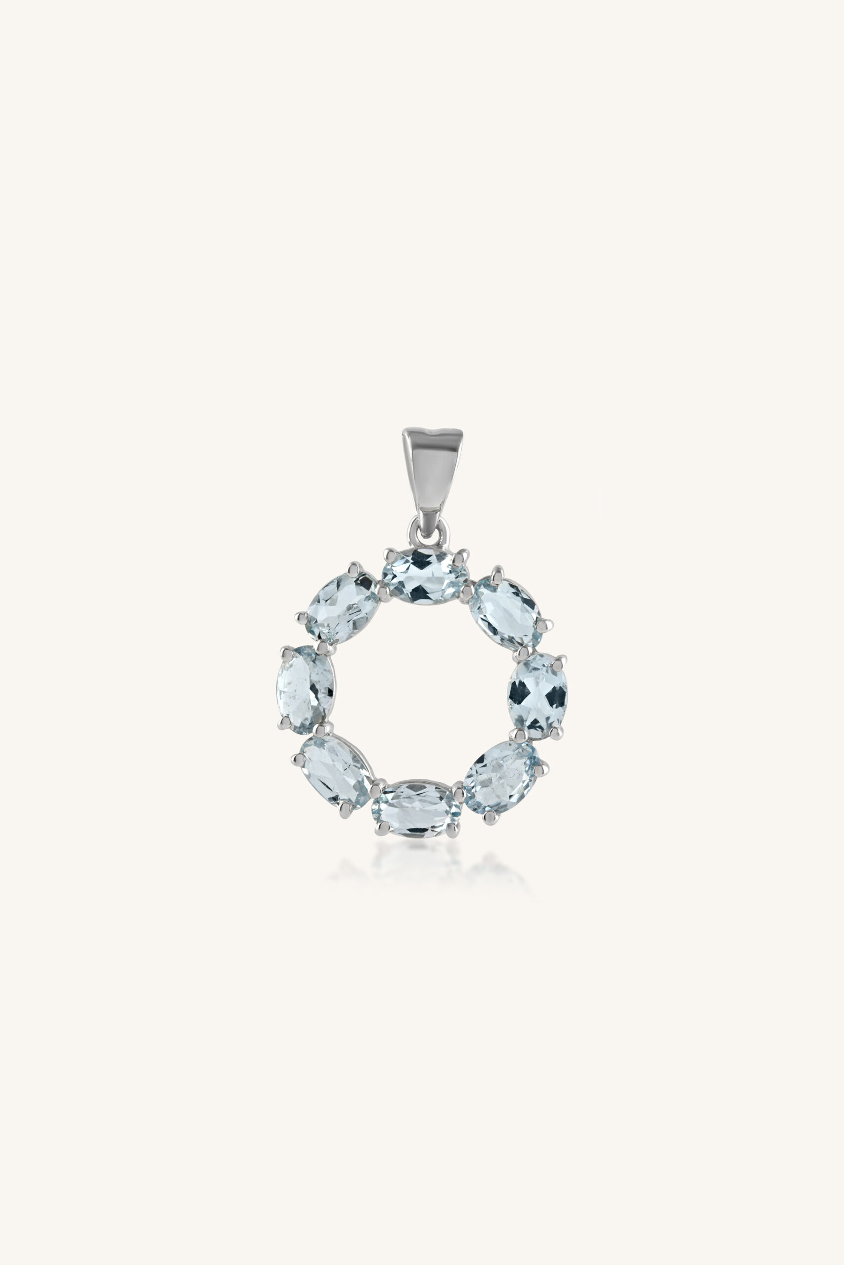 KLSP-50458 Aquamarine Pendant in 92.5 Sterling Silver KLSP-50458 - Image 1