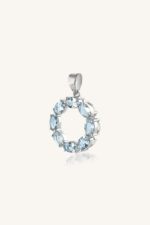 Aquamarine Pendant in 92.5 Sterling Silver KLSP-50458 - Image 2